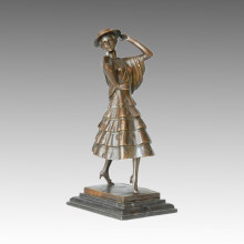 Estatua de Bailarina Escultura de Bronce de la Señora Española, P. Philippe TPE-316